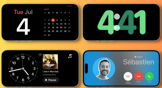 谢通门苹果手机维修分享iOS17横屏充电待机显示有什么好处 