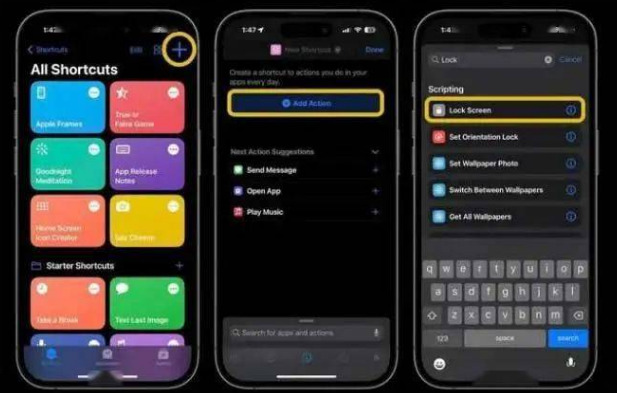 谢通门苹果14锁屏维修店分享iPhone14升级iOS16.4后如何创建锁屏快捷方式 