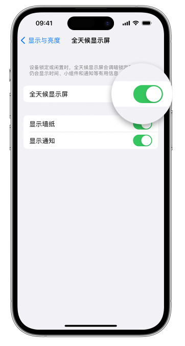 谢通门苹果14维修店分享如何自定义 iPhone 14 Pro 常亮显示屏 