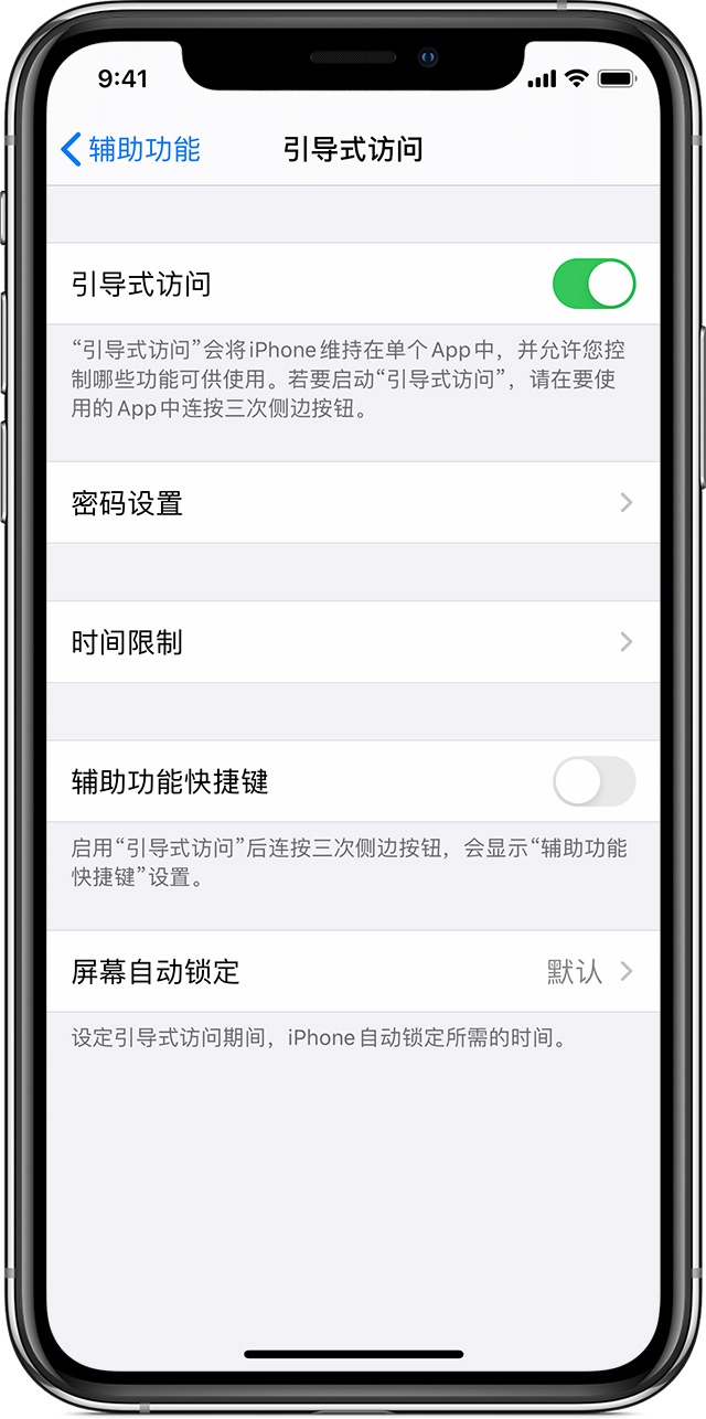 谢通门苹果手机维修分享如何在 iPhone 上退出引导式访问 